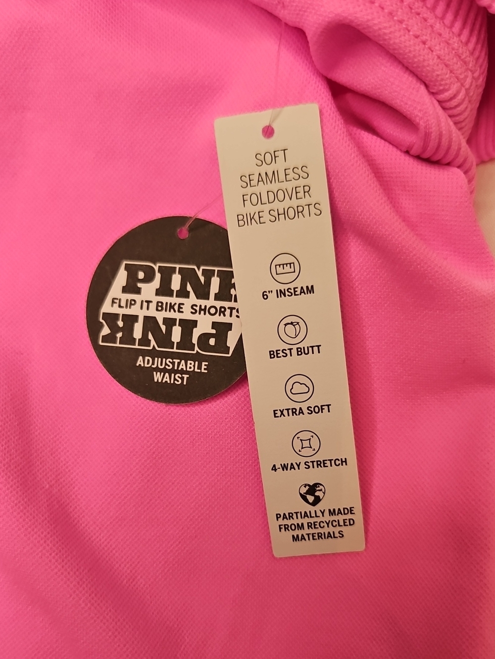 PINK Victoria's Secret Flip It Bike Shorts - Hot Pink XXL - Picture 9 of 9